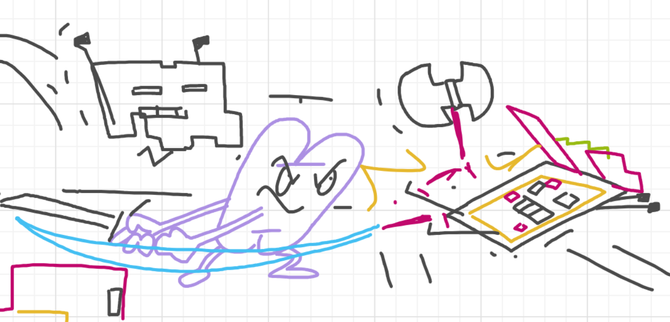 A panel from I've Been Everywhere, Man, episode nine of the Board Boards object show by Furretwalk/WalkingFurret.